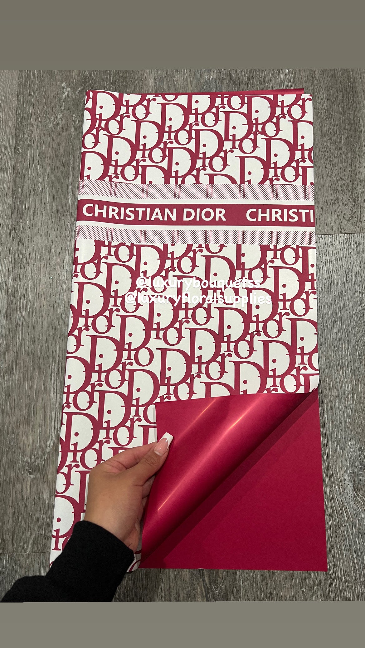 Red CD print wrapping paper