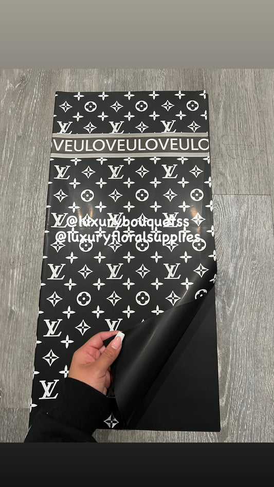 Black lv wrapping paper