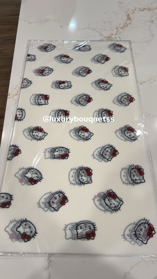 White transparent hello kitty