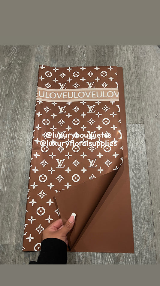 Brown lv wrapping paper