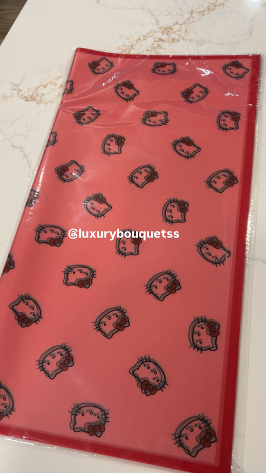 Red transparent hello kitty