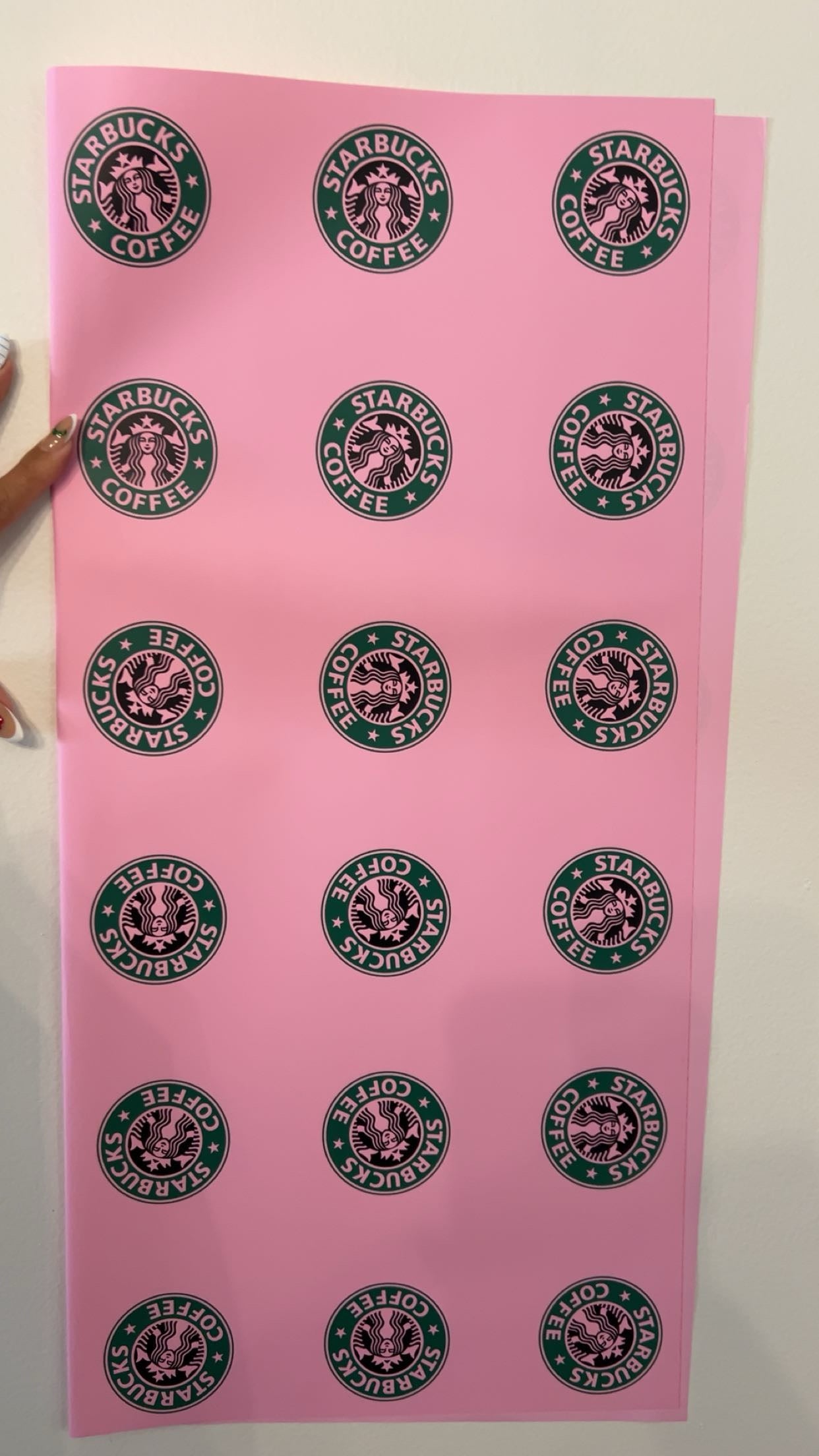 Pink Starbucks paper