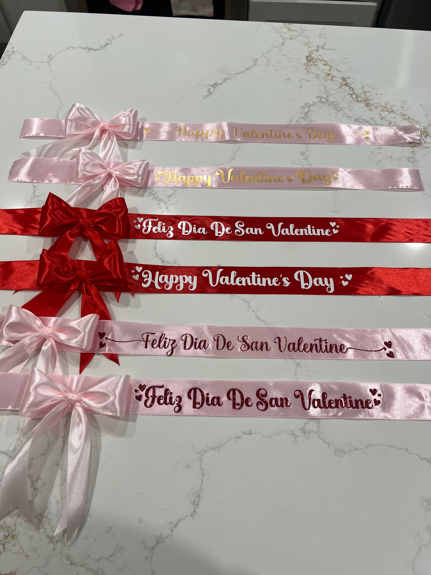 6 ribbon bow set