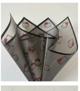 Black transparent hello kitty