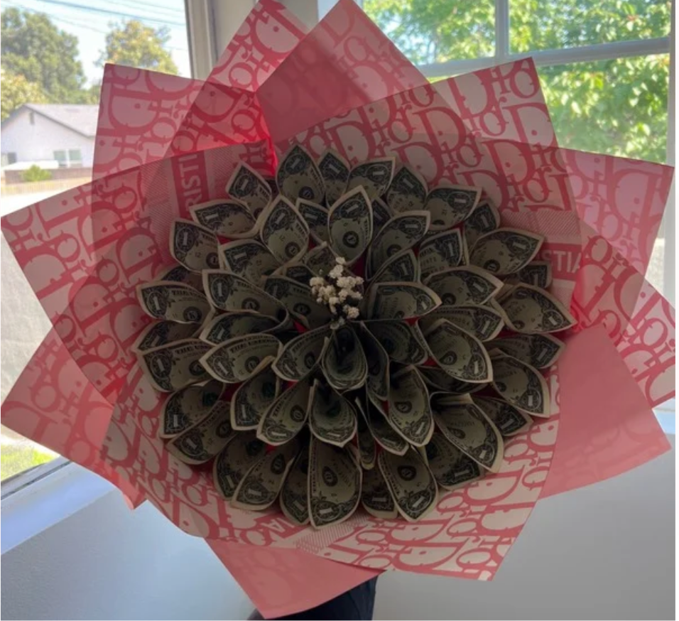 $1 Small floral bouquet ($30 cash inside)