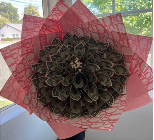 $1 Small floral bouquet ($30 cash inside)