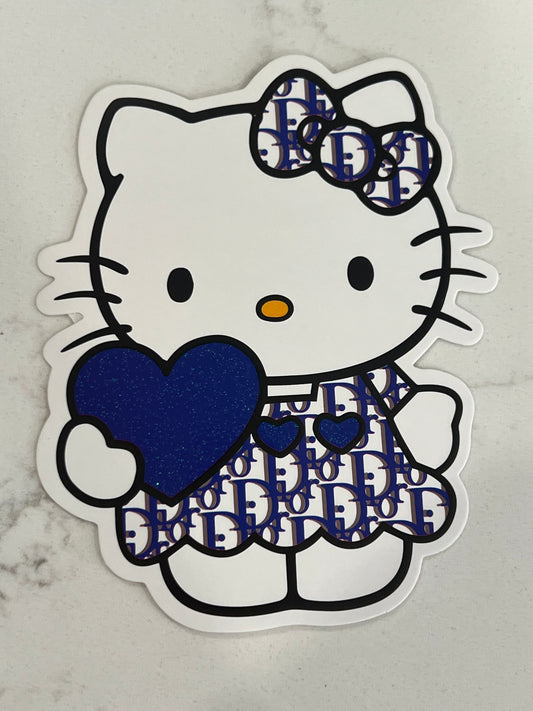 Sparkly Di print hello kitty blue