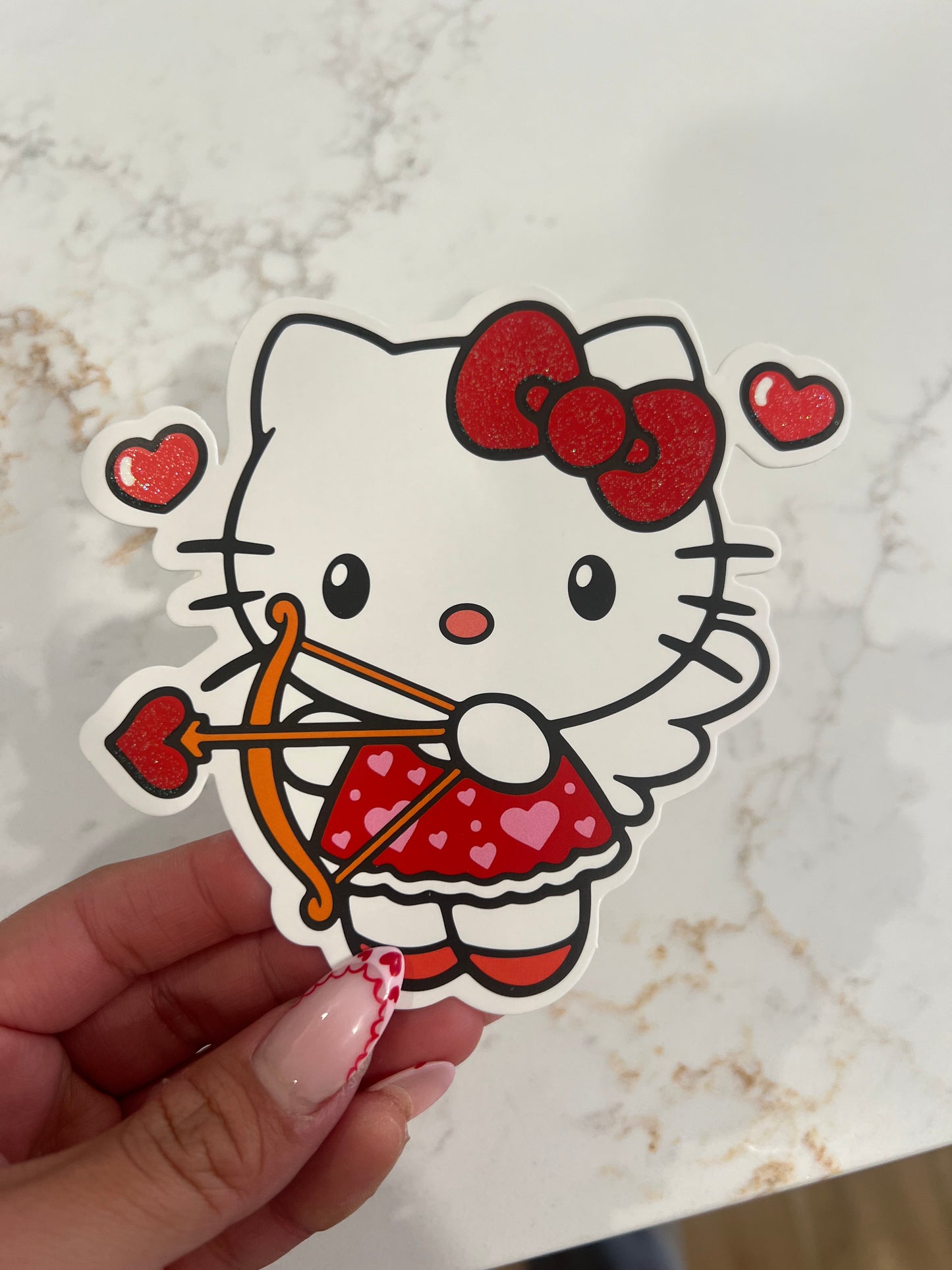 Sparkly valentines hello kitty topper