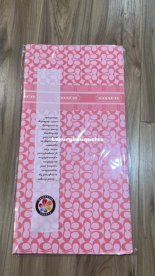Pink coach wrapping paper