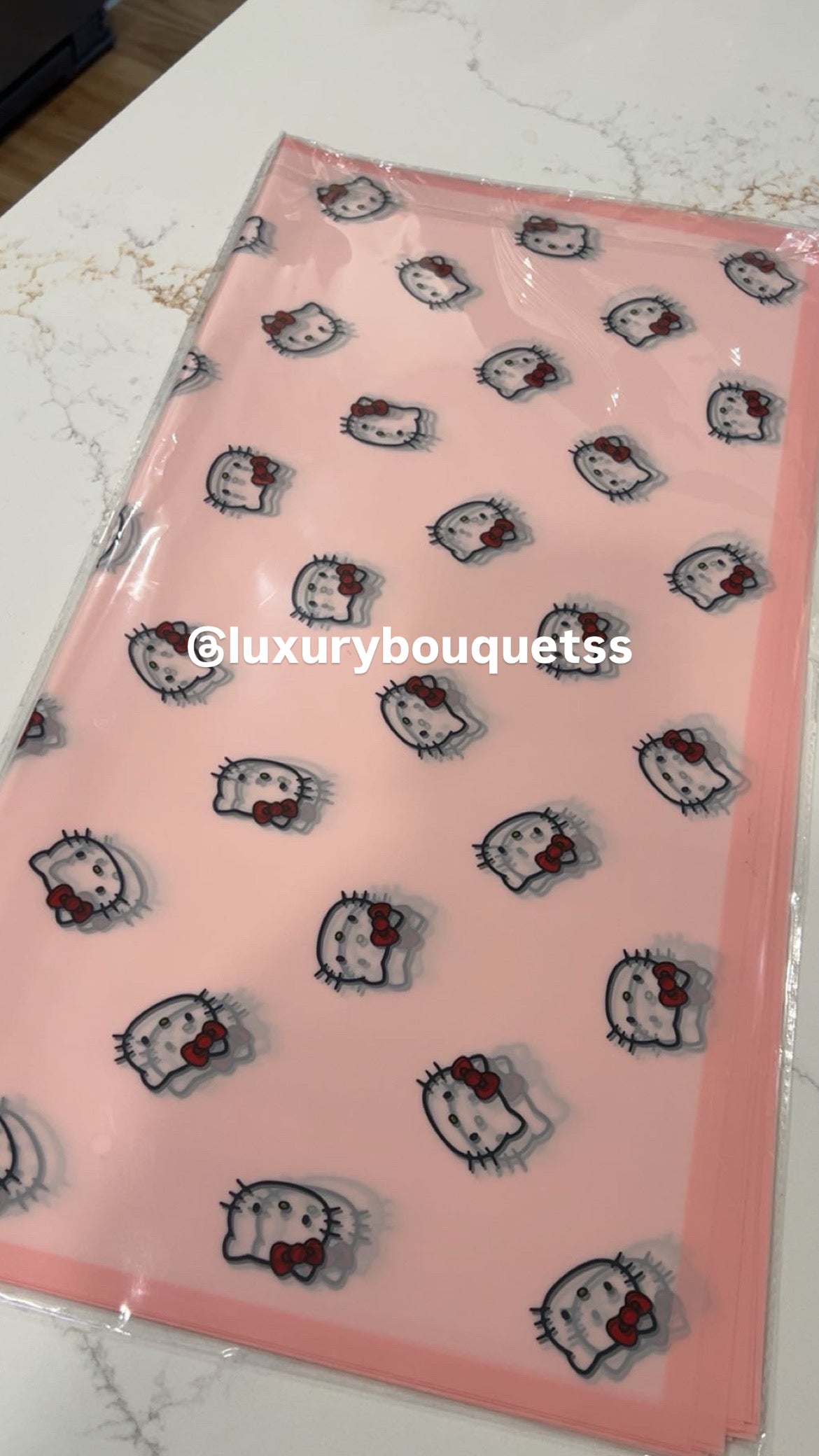 Pink transparent hello kitty