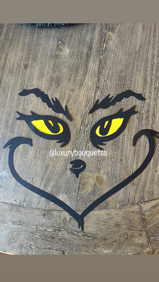 Grinch face cutout
