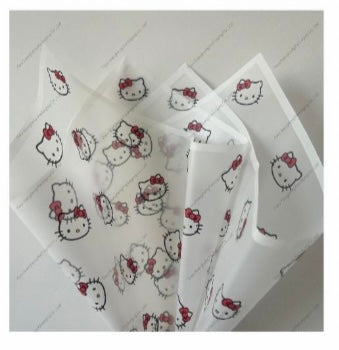 White transparent hello kitty