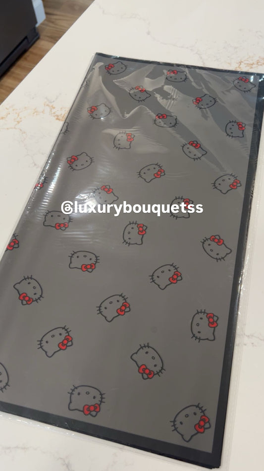 Black transparent hello kitty